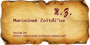 Marcsinek Zoltána névjegykártya